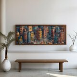 WALLXPERT FAH076-120 Multicolor Decorative Framed MDF Painting | Eponuda.com