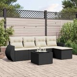  5-dijelni set vrtnih sofa s jastucima poliratan smeđi | shoptok.hr