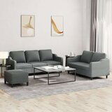  3-dijelni set sofa s jastucima tamnosivi od tkanine | shoptok.hr