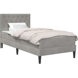  Okvir kreveta s madracem Svijetlo siva 90 x 190 cm Baršun | shoptok.hr