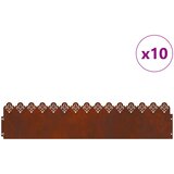  Rubnjaci za travnjak 10 pcs 103 x 0,05 x 22 cm Rđa | Eponuda.ba