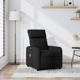 vidaXL Masažni naslonjač od tkanine crni | shoptok.hr