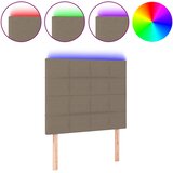  LED uzglavlje smeđesivo 90x5x118/128 cm od tkanine | shoptok.hr