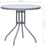 Vrtni stol svjetlosivi 80 cm od čelika i stakla | shoptok.hr