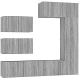  6-dijelni set TV ormarića sivog sonome konstruirano drvo | shoptok.hr