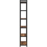 Police za knjige Dimljeni hrast 60 x 30 x 188 cm MDF i čelik | shoptok.hr