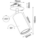  brosline 3254 - ugradno spot svetlo ace 1xGU10/10W/230V crna | Eponuda.com
