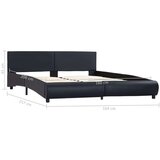  Okvir za krevet od umjetne kože s LED svjetlom crni 160x200 cm | shoptok.hr