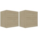 The Living Store Nočne omarice 2 kosa sonoma hrast 40x30x40 cm iverna plošča - Omarica Za Ob Posteljo, (21420794) | Shoptok.si