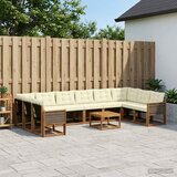  Set vanjskih sofa 11 kom. Prirodna i krem | shoptok.hr