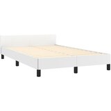 vidaXL Posteljni okvir z vzglavjem bel 120x190 cm umetno usnje, (21128386) Cene