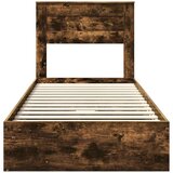  Okvir za krevet s ladicama Dimljeni hrast 100 x 200 cm | shoptok.hr