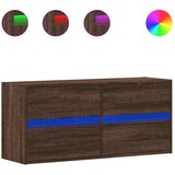  Zidni TV ormarić s LED svjetlima smeđa boja hrasta 100x31x45 cm | Eponuda.ba