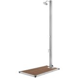  Vrtni tuš z rjavim podstavkom 220 cm nerjaveče jeklo, (21394839) u