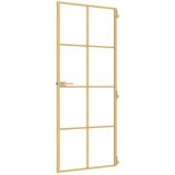 Sobna vrata tanka zlatna 83x201,5 cm kaljeno staklo i aluminij | shoptok.hr
