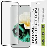 Techsuit 111D Full Cover / Staklo s punim ljepilom / 3D zakrivljeno staklo za Huawei P60 – crno Cijene