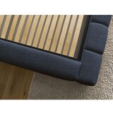 Bobochic Paris Temno modra oblazinjena zakonska postelja s prostorom za shranjevanje z letvenim dnom 140x190 cm Denali – | Shoptok.si