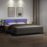 Krevet s opruga kutije Siva 200 x 200 cm Umjetna koža | Eponuda.ba