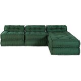  Modularni poufi 4 kosi, zelena tkanina, (22045883) | Shoptok.si