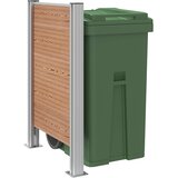  Ograda za kante za smeće Smeđa 85 x 12 x 115 cm Aluminij i WPC | Eponuda.ba