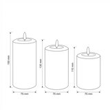 Brilagi KOMPLET 3x LED sveća LED/2xAA siva | Eponuda.com