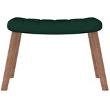  Stolica za ljuljanje s osloncem za noge tamnozelena baršunasta | shoptok.hr