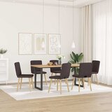  Blagovaonske stolice od tkanine 6 kom tamnosmeđe | shoptok.hr