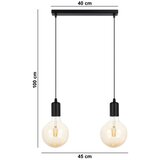  Luster na sajli MIROS 2xE27/60W/230V crne boje | Eponuda.com