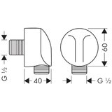 Hansgrohe 27454990 FixFit priključek za tuš cev | Shoptok.si