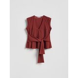 Reserved Top od liocelnih vlakana - karmin-crveno | shoptok.hr