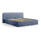 Micadoni Tamno plavi tapecirani bračni krevet s prostorom za odlaganje s podnicom 160x200 cm Elizabeth – | shoptok.hr