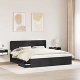 vidaXL Okvir za krevet Crna 200 x 200 cm Inženjersko Drvo | shoptok.hr