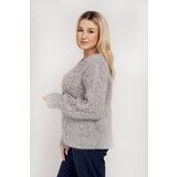 By o la la Grey openwork sweater | Shoptok.si