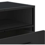 vidaXL TV omarica črna 80x34,5x40 cm inženirski les in kovina | Shoptok.si