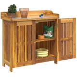  Vrtni ormar Prirodna 78 x 36,5 x 78cm Čvrsto drvo akacije | shoptok.hr