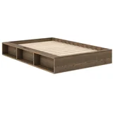 Postelja iz masivnega bora brez vzglavja z letvenim dnom 120x200 cm v temni naravni barvi Ziggy –