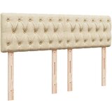 vidaXL Krevet s oprugama i madracem krem 140x200 cm od tkanine | shoptok.hr