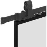  Klizna vrata s priborom crna 102,5 x 205 cm kaljeno staklo | shoptok.hr