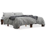 Furnova Posteljni okvir dimljeni hrast 150x200 cm inž. les in kovina, (21941487) | Shoptok.si