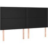 Maison Chic Posteljno vzglavje - Vzglavna omarica 4 kosa črn 100x5x78/88 cm umetno usnje, (22077345) Cene