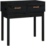 vidaXL Konzolni stol crni 76,5x40x75 cm od masivne borovine | shoptok.hr
