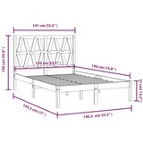  Okvir za krevet od masivne borovine 135 x 190 cm bračni | Eponuda.com