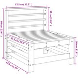  Srednja vrtna sofa siva od masivne borovine | shoptok.hr