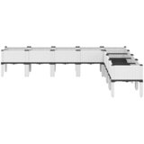  Vrtna sadilica s nogama bijela 200 x 160 x 42 cm PP | Eponuda.com