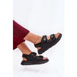 Boto Women Sandals With Decorative Details On Velcro Black Zoliner | Shoptok.si