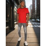 DStreet T-shirt męski basic czerwony | Shoptok.si