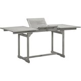 vidaXL vrtna jedilna miza (120-170)x80x75 cm trden akacijev les | Shoptok.si