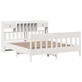  Posteljni okvir brez vzmetnice bel 200x200 cm trdna borovina, (21609678) | Shoptok.si