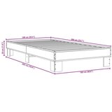  Okvir za krevet crni 100x200 cm konstruirano drvo i metal | shoptok.hr