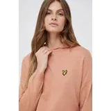 Lyle & Scott Pulover s primesjo volne ženski, oranžna barva,